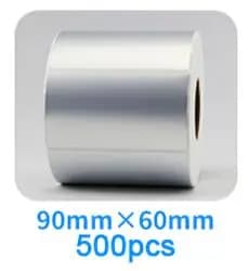Matte Silver PET Barcode Label 100 90 80 70 60 40 50 30 20 Transfer Ribbon Printer Sticker