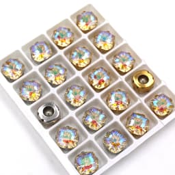 10pcs/Bag 8mm/10mm Fat Square Shape Glass Strass Crystal Sewing Claw Rhinestones Diy Clothing Accessories