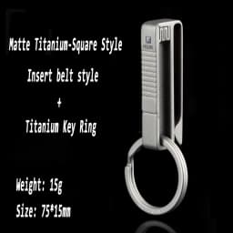 High Quality Titanium Alloy Keychain Men's Super Light Belt Waist Hanging CAR Key Chain Keyring Easy To Use Pendant Belt Buckle