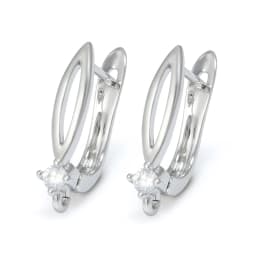 New DIY Earrings Clasps Hooks for Woman Handmade Jewelry Making Accessories Gold Color Brass Zircon Earrings Hook