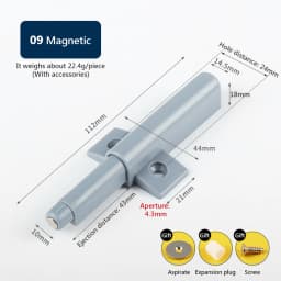 Kitchen Cabinet Catches Door Stop Drawer Damper BuffersSoft Quiet Close with Srews Invisible Handle Home Furniture Hardware