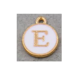 10pcs/26pcs Alphabet Letter Double Face Enamel Charms KC Gold color White Enamel  12*15mm pendants jewelry making Handmade craft