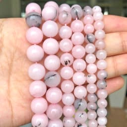 Natural Stone Beads 4-12mm Lava Rose Quartz Tiger Eye Turquoise Labradorite Round Beads for Jewelry Making Diy Bracelet 15inch