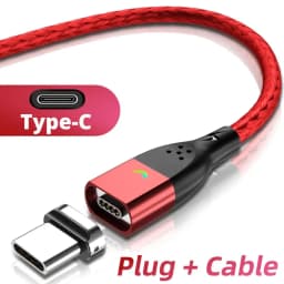 FONKEN Magnetic Charging Cable USB Type C Magnetic Phone Charger Cable For realme gt6 Magnet Cable Micro USB Android Charge Cord