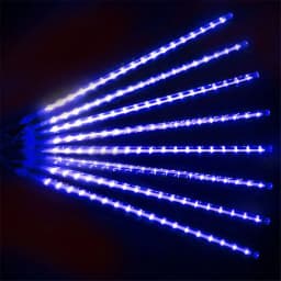 Meteor Shower Garden String Lights 50cm 8 Tubes Outdoor Raindrop Icicle Curtain Christmas Fairy Lights Wedding Party Tree Decor