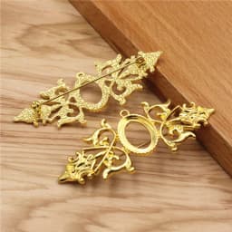 Onebeading Fit 13x18mm Vintage Oval Brooch Blank Setting Bezel Tray Base Cabochons For DIY Making Accessories 5Pcs K06231