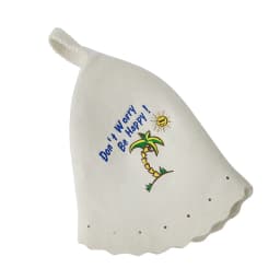 Pure Wool Felt Sauna Hat Russian Banya Cap Embroidered for Shower House Head Protection Sauna Vaporarium Accessories