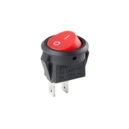 5PCS KCD 15mm KCD11 Rocker Switch 2PIN I/O Button Power Switches Small Size Round KCD-15
