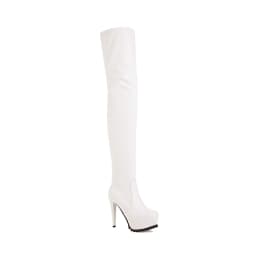 Super High Stiletto Heel Non-Slip Rubber Sole Microfiber Leather Boots Waterproof Platform Zipper Women's Over-The-Knee Boots