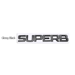 MetaL 3D Badge Logo Car Rear Trunk Body Sticker Letter Emblem For Skoda SUPERB 4X4 Accessories Glossy Black Matte black