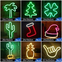 LED Neon Light Sign Strip New 189 Styles Wall Art Lamp Nightlight LOVE Heart Animal Cat Figure Model Decor Room Shop Xmas Gift