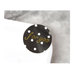 100pcs Vintage Creative Black Dots Series Round Kraft Paper Sticker for Handmade Products Gift Seal Sticker Label