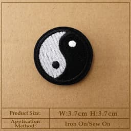 CAT Peace Embroidered Applique Patches Fabric Garment Apparel Clothing Accessories Embroidery Badges Star