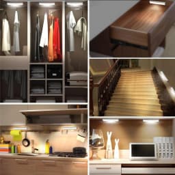 10LEDs Induction Light Motion Sensor Led Night Light USB Rechargeable or AAA battery Magnet Sensor Night Lamp for Wardrobe