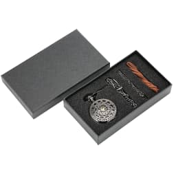 Hollow Skeleton Spider Web Mechanical Necklace Black Pocket Watch Chain Necklace Set Gift Men's Women's Souvenir Christmas Gifts