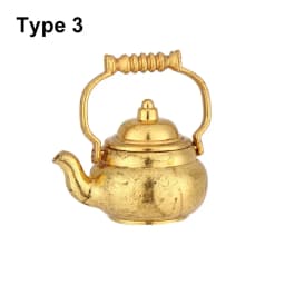 1:12 Scale Dollhouse Kettle Miniature Teapot Mini Watering Pot Doll Accessories Scene Model Dolls House Furniture Playing Gift