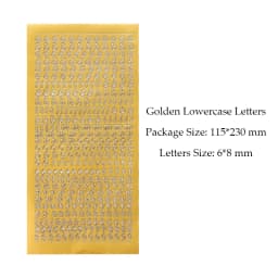 1 Sheet PVC Waterproof Durable Korean Golden Silver English Letter Stickers for Photos Albums Decoration