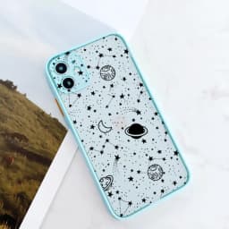 Cartoon Planet Stars Shockproof Phone Case For iPhone 17 16 15 11 12 13 14 Pro XR XS X Mini 16 15 14 Plus Cute Back Cover Coque