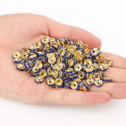 50pcs Brass Crystal Rhinestone Spacer Beads 4/6/8mm Gold Silver AB Color Rondelle Jewelry Makings Findings Bracelet Accessories