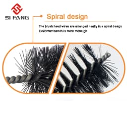 18/22/25/32/40/50/65/75mm Thread Wire Brush Metal Brush Working Stainless Steel Wire Pipe Tube Cleaning Chimney Brush Kit