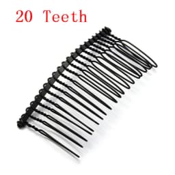 6pcs 10/15/20/30 Teeth DIY Metal Hair Comb Claw Hairpins Black/Rhodium For Wedding Jewelry Making Findings Components Comb