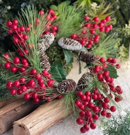 1Pack Fake Christmas Tree Pine Branches Xmas Berries For Christmas Tree DIY Wreath Decorations Noel Table Ornaments Kids Gifts