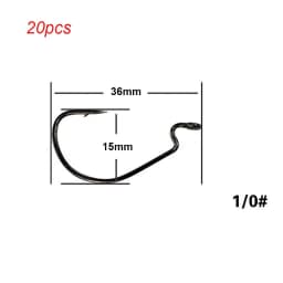 20pcs/lot Wide gap Texas fishing hooks offset fishhook5/0#-6# soft biat lure fishing anzuelos de pesca mar fishing hook set