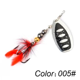 FTK 1pc Fishing Lure Spinner Bait 8g 13g 19g Spoon Lures Metal Bass Hard Bait With Feather Treble Hooks Wobblers Pike Tackle