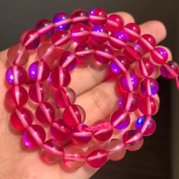 Matte Austria White Pink Crystal MoonStone Glitter Round Natural Loose Bead For Jewelry Making Diy Bracelet Necklace 6 8 10 mm