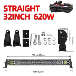 CO LIGHT 22" 32" 42" 52" Curved LED Light Bar Offroad 2-Rows Led Bar Combo Beam Led Work Light 12V 24V For 4x4 4WD SUV ATV Cars