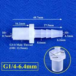 5~200pcs G1/8 1/4 Thread To 2.8~12mm PP Pagoda Direct Connector Aquarium Tank Air Pump Adapter Irrigation System Pipe Hose Joint