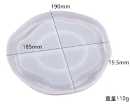 Silicone Round Tray Fruit Plate Mold Handcrafted Mirror Resin Mold Crystal Table Plate Decoration Silicone Mold For Resin