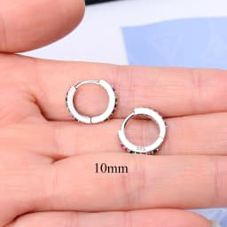 Rainbow CZ Huggies Hoop Earrings Girl Tiny Rings Cartilage Small Helix Piercing Tragus Conch Earlobe Circle Men Hoops Arete