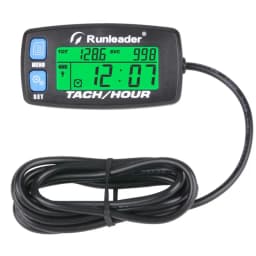Inductive Tachometer Gauge Engine Hour Meter Alert RPM Backlit Resettable Tacho Hour Meters for Motorcycle ATV Lawn Mower HM032B