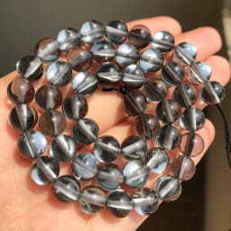 Matte Austria White Pink Crystal MoonStone Glitter Round Natural Loose Bead For Jewelry Making Diy Bracelet Necklace 6 8 10 mm