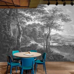 Custom Photo Wallpaper Retro Hand Painted Black And White Forest Tree Mural Living Room TV Sofa Bedroom Fresco Papel De Parede