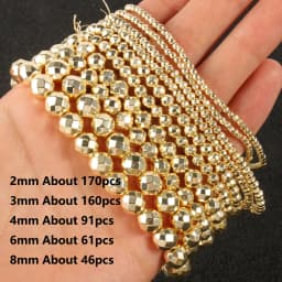 9K Gold Color Hematite Square Heart Round Shape Natural Beads Loose Stone Beads For Jewelry Making DIY Bracelet Necklace 15inch