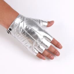 New Man Thin Street Dance Stage Performance Personality Pu Leather Sexy Half Finger Gloves Male Nightclub Punk Hip Hop Fashion