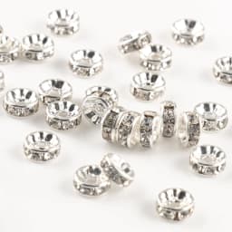 50pcs Brass Crystal Rhinestone Spacer Beads 4/6/8mm Gold Silver AB Color Rondelle Jewelry Makings Findings Bracelet Accessories