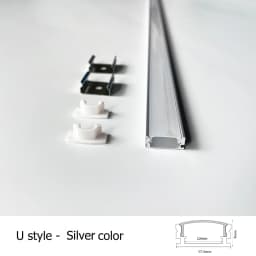 2-35Pcs/lot LED Aluminum Profile 0.5m/pcs U/V/W Shape Corner for 5050 2835 LED Strip Bar Lamp Channel Holder White/Black Cover