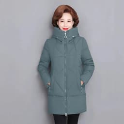 2025 New Winter Padded Jacket Mother Mid-Aged and elderly female Long Cotton-Padded Jacket Thick Parkas Mother Down Cotton Coat