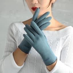 Slim Vintage Windproof Touch Screen Gloves Women Winter Full Finger Hand Warmer Suede Glove Female Young Students Wholesale G027
