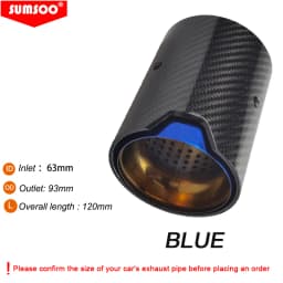1PCS SUMSOO Fit for M2 F87 M3 F80 M4 F82 F83 Exhaust Modified Suitable Cars Carbon Fiber Tail Muffler Black Pipe Tips