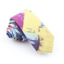 High Quality Cute Linen Cartoon Tie For Men Cat Polar Bear Watermelon Waves Printed Funny Gift Animal Narrow Striped Slim Cravat