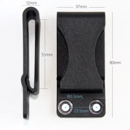 QingGear Black Kydex Holster Sheath Belt Clip Loop with Screws (Pack of 2) Tool Parts DIY Accessory