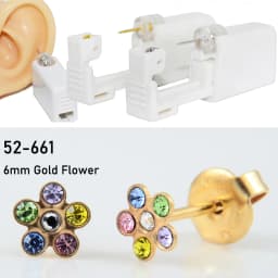 Disposable Sterile Ear Piercing Unit Cartilage Tragus Helix Piercing Gun Tool Kit Build In Steel Stud Earring Star Ball