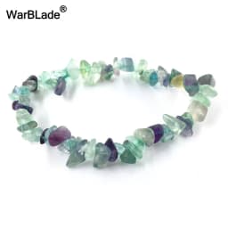 Natural Gem Stone Bracelet Amethyst Irregular Stretch Chip beads Nuggets Quartz Bracelets Bangles Crystal Wristband For Women