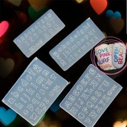 1 Pc Mini Letters Numbers 3D Nail Art Decorations UV Crystal Epoxy Mold Nail Ornaments Silicone Mould DIY Crafts Jewelry Casting