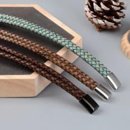 Genuine Leather Double Rope Braid Bracelet For Men Multicolor Choice Stainless Steel Magnetic Clasps Bracelets Men Jewelry