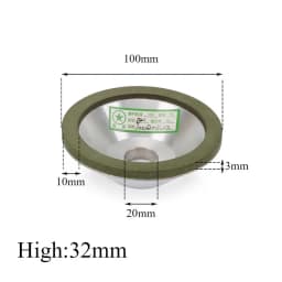 75/100/125/150mm Resin Diamond Grinding Wheel Cup Grinder Disc for Carbide Metal Angle Grinder Tool 120/150/180/240/320/400#